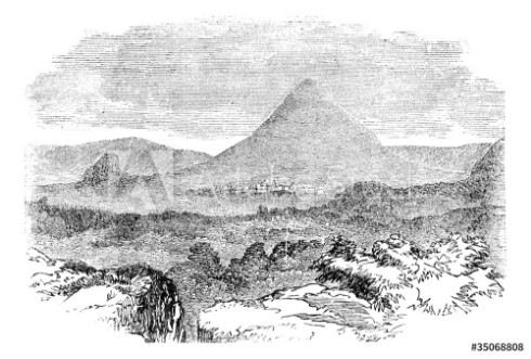 Picture of Comayagua in Honduras vintage engraving